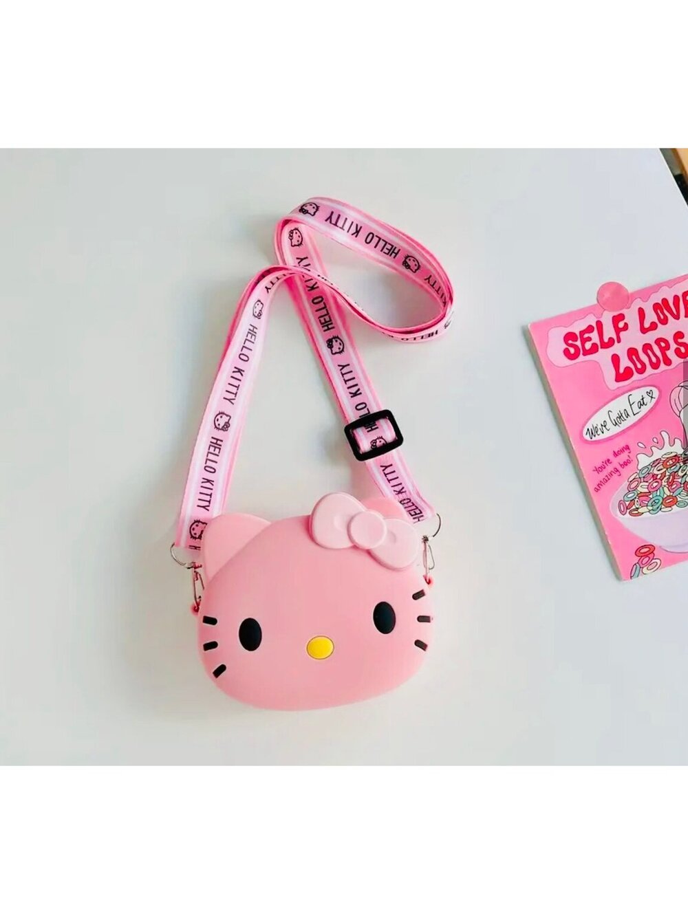 New - Adorable Hello Kitty Crossbody Sling Bag - Pink